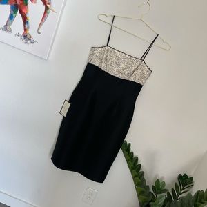 Vintage Ann Taylor 100% Silk Colorblock Dress Sz 2